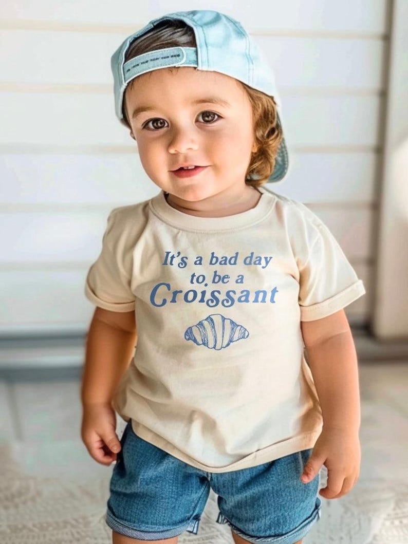 Bad Day for Croissants Tee Bad Day for Croissants Tee The Wishing Elephant tee The Wishing Elephant