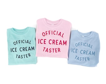 Official Ice Cream Taster Tee - Summer Kids Shirt - Gender Neutral
