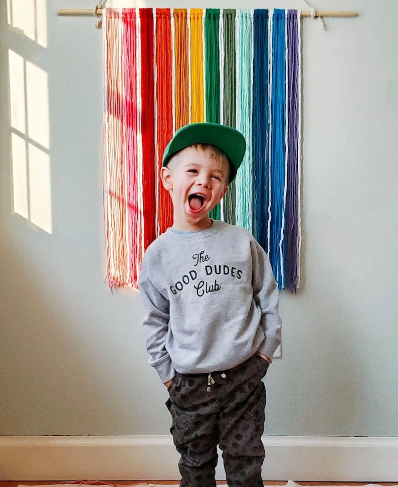 The Good Dudes Club Pullover, Boys Sweatshirt, Birthday Gift for Boys, Christmas present, Trendy Boys clothes, Screenprint pullover, Duder image 3