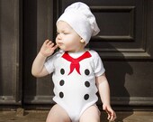 Little Chef Baby Costume, Baby French Chef Bodysuit, Foodie Costume, Funny Baby Shower Gift, Baby Boy Clothes,