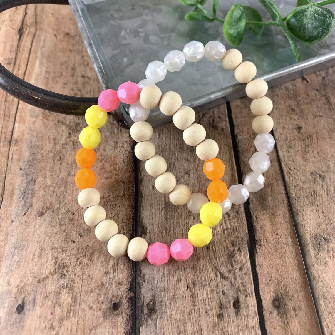 Toddler and kids bracelet set/ pink bracelets/ toddler play Etsy