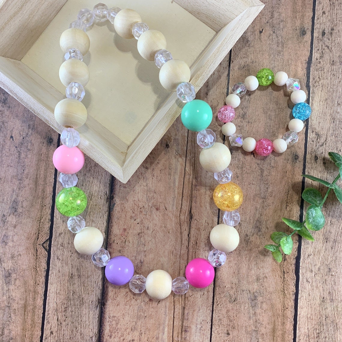Necklace and Bracelet Set play jewelry for kids/toddlers Etsy