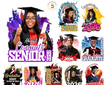 2026 Graduation T-Shirt Design: Senior SVG Canva Template (Digital Download)