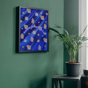 Saturn Return in LEO Print, Saturn Return in LEO Poster, Saturn Return in LEO Digital Download, Leo Wall Art, Saturn Art