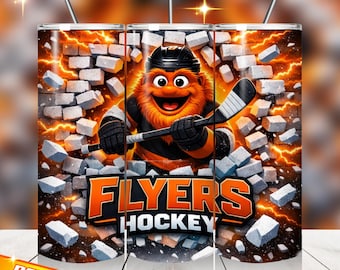 Flyers Tumbler Sublimation Design, Hockey Game Day PNG (Digital Download)