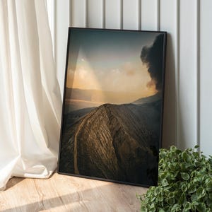 Mount Bromo Poster Java Indonesië Fotografie Digitale Download Vulkaan Landschap Reisposter Muurdecoratie JPG Reisposter Muurdecoratie