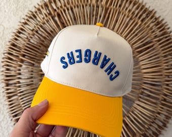 Gorra bordada de 5 paneles de los Chargers