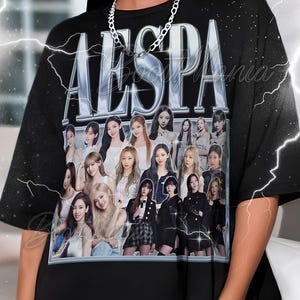 AESPA Bootleg Shirt, Aespa Retro Tees, K-Pop Queens T-Shirt, Digital Diva Longsleeve, Aespa Vintage Sweater #saf