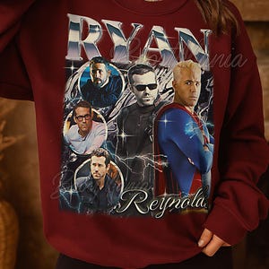 Koszulka RYAN REYNOLDS Bootleg, koszulki retro Ryan Reynolds, koszulka z gwiazdą Deadpool, koszulka komediowa z długim rękawem, sweter vintage Ryan Reynolds #saf zdjęcie 5