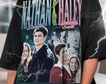 Camiseta pirata de NATHAN SCOTT, camisetas retro de Nathan Scott, Haley James Scott, camiseta de pareja de televisión, manga larga de drama adolescente, Nathan Scott vintage #saf