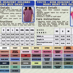 a poster showing different colors of clothing