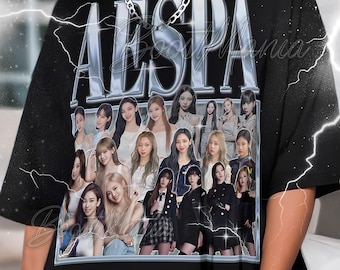 Camiseta pirata AESPA, camisetas retro AESPA, camiseta Next Level, manga larga Futuristic Power, suéter vintage AESPA #saf