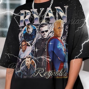 Koszulka RYAN REYNOLDS Bootleg, koszulki retro Ryan Reynolds, koszulka z gwiazdą Deadpool, koszulka komediowa z długim rękawem, sweter vintage Ryan Reynolds #saf zdjęcie 1