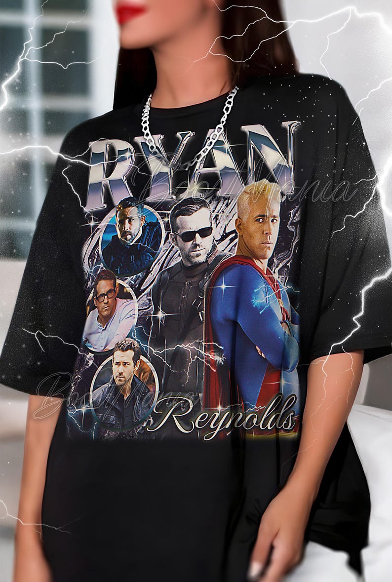 Koszulka RYAN REYNOLDS Bootleg, koszulki retro Ryan Reynolds, koszulka z gwiazdą Deadpool, koszulka komediowa z długim rękawem, sweter vintage Ryan Reynolds #saf zdjęcie 1