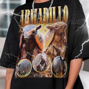 ARMADILLO Bootleg Shirt, Armadillo Animal Lover Retro Tees, Texas Tough T-Shirt, Armored Cool Longsleeve, Armadillo Vintage Sweater #saf
