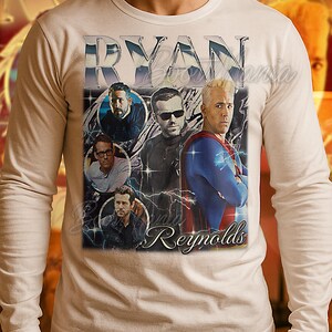 Koszulka RYAN REYNOLDS Bootleg, koszulki retro Ryan Reynolds, koszulka z gwiazdą Deadpool, koszulka komediowa z długim rękawem, sweter vintage Ryan Reynolds #saf zdjęcie 3