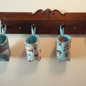 Set of 3 Fabric Baskets...Hanging Baskets...Storage Baskets