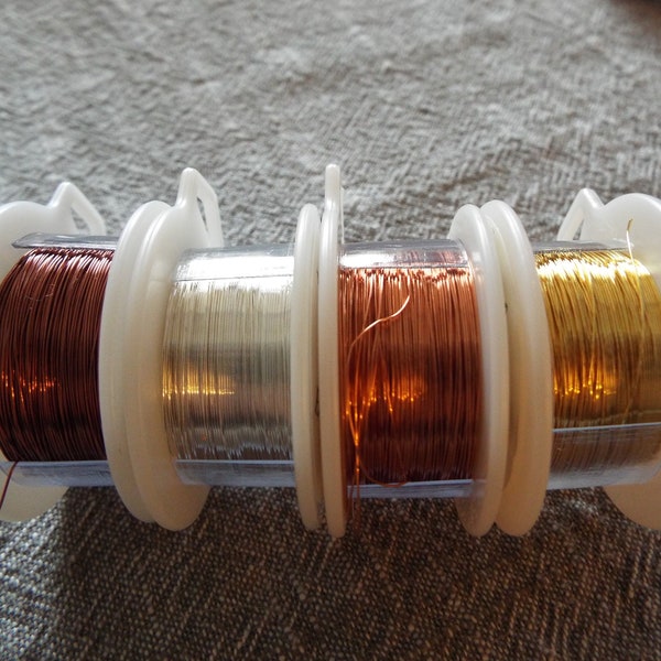 28 Gauge Wire for Jewelry...4 Pack Anti Tarnish Wire