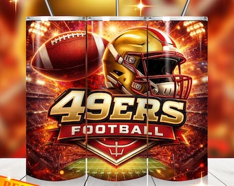 49ers voetbal 20oz beker sublimatieontwerp (digitale download)