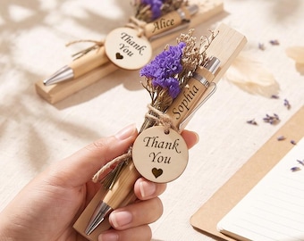 Personalised Wooden Writing Set,Custom Name Ballpoint Pen,Thank You for Helping Me Grow Gift, Gift for Her Him,Teacher Appreciation Gift