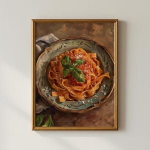 Pasta Wall Art, Italian Food Print, Kitchen Decor, Vintage Pasta Poster, Fun Dining Room Artwork, Digital Download, Whimsical Kitchen Decor