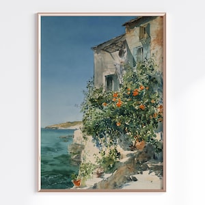 Mediterranean Wall Art, Vintage Italy & Greece Prints, Coastal Home Decor, Digital Download for Art Lovers