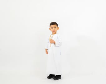 NaLatia Musulman Enfants Garçons Saudi Thobe Robe Abaya Islamique Arabe Kandoura