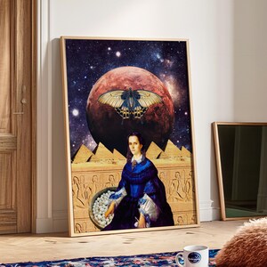 Baroness of the Ancient Alchemy || Surreal Vintage Portrait- Mystic Collage Art Print- Printable Wall Art- Home Decor Gift- Digital Download