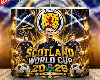 Schotland voetbal beker wrap png 20oz WK 2026 sublimatieontwerp