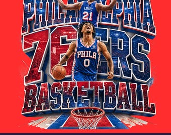 76ers Baseball PNG, grafika sportowa w stylu retro, projekt sublimacji w dniu meczu, pobieranie cyfrowe, plik graficzny 300 DPI