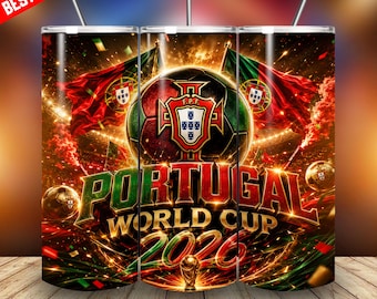 Ronaldo Portugal Tumbler Wrap PNG 20oz WK 2026 sublimatieontwerp