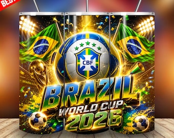 Vinicius Junior Brazil Tumbler Wrap PNG 20oz voetbalsublimatieontwerp