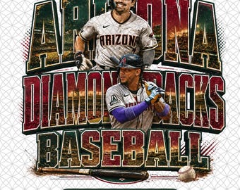 Diamondbacks honkbalgraffiti PNG, sportteam PNG, shirtontwerp, sublimatie fankunstwerk, Game Day grafische afdrukbare, Instant Download,