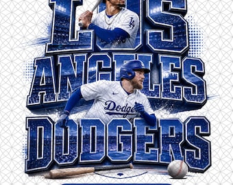 Dodgers honkbalgraffiti, png | Spelers sportfanart Los Angeles (digitale download)