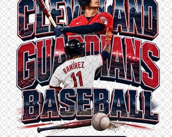 Guardians Baseball PNG, Gráfico de casco desgastado, Diseño de sublimación para el día del partido, Descarga digital, Ilustración de 300 DPI
