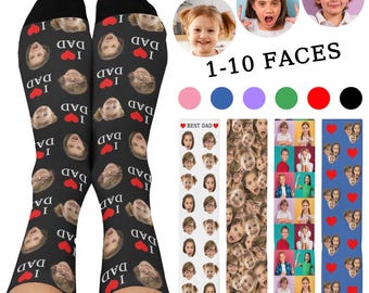 Custom Face Socks for Dad Papa, Custom Photo Sock,Custom Socks,Personalized Socks,Picture Socks, Fathers Day Gift,Socks for Dad,Gift for Him