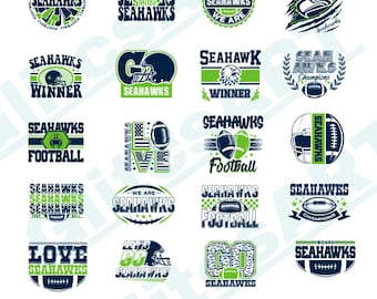 20 Seahawks SVG-Bundle, Champions, Seattle Football Maskottchen PNG (Digitale Dateien)