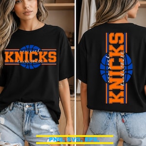 Arquivo SVG, EPS e PNG do mascote do Knicks, Randle Brunson, em PNG, design do time de basquete de Nova York da NBA, para Cricut, recorte e sublimação. Download digital.