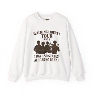 Patriotic Band Music Sweatshirt, 4th July Long Sleeve Shirt, American Flag Crewneck Jumper, Independence Day Rock Band Top, USA Flag