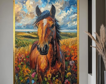 Horse Canvas Print: Vivid Equestrian Wall Art