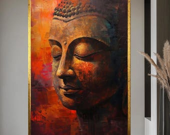 Canvaskunst zen-boeddha – Decor spirituele meditatie