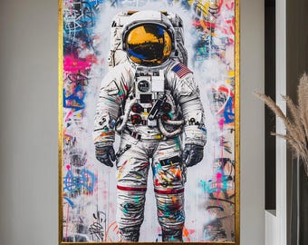豚の宇宙飛行士アートプリント：風変わりな宇宙動物の肖像画 - Etsy 日本