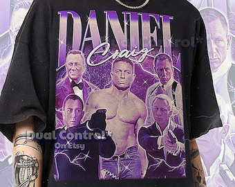 Daniel Craig T-Shirt, Vintage Actor Spy Star Celebrity Performer Tee, 90s Retro Throwback, Daniel Craig Sweater #Saf