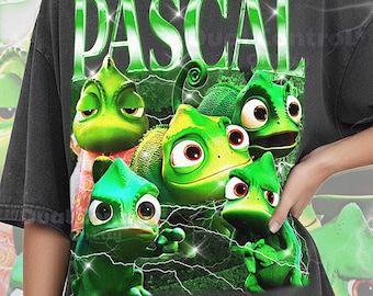Pascal Shirt, 90s Vintage Retro Bootleg Chameleon T-Shirt, Loyal Reptile Graphic Tee, Tower Princess Friend Fan Shirt, #saf
