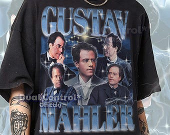 Camiseta pirata de Gustav Mahler, camisetas retro de Gustav Mahler, camiseta de compositor estrella, manga larga clásica, suéter vintage de Gustav Mahler #saf