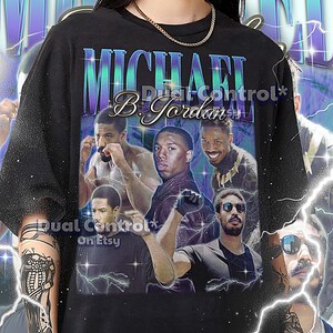 Koszulka z grafiką MICHAEL B JORDAN, T-shirt Michael B Jordan Bold Bootleg, Klasyczny wygląd Michaela, T-shirt z cytatem Michaela, Oświadczenie Michaela #saf