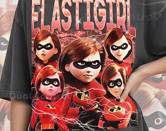 Elastigirl The Incredibles Shirt, Elastigirl 90s Vintage Retro Bootleg Shirt, Stretchy Hero Graphic Tee, Super Powered Mom Fan Gift, #saf