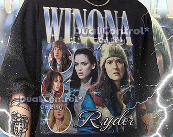 WINONA RYDER Vintage Shirt, Winona Ryder Retro 90s Tshirt, Winona Bootleg Tee, Winona Ryder Sweater, 90s Actress Icon Look  #saf