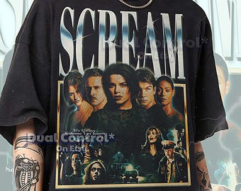 SCREAM Bootleg Shirt, Schrei Retro Tees, 90er Horror T-Shirt, Kultiges Langarmshirt, Screme Vintage Pullover #saf