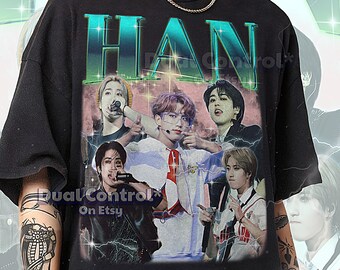 Han Stray Kids Bootleg Shirt, Han Stray Kids Retro Tees, K-Pop Rapper T-Shirt, Idol Longsleeve, Han von Stray Vintage Sweater #saf